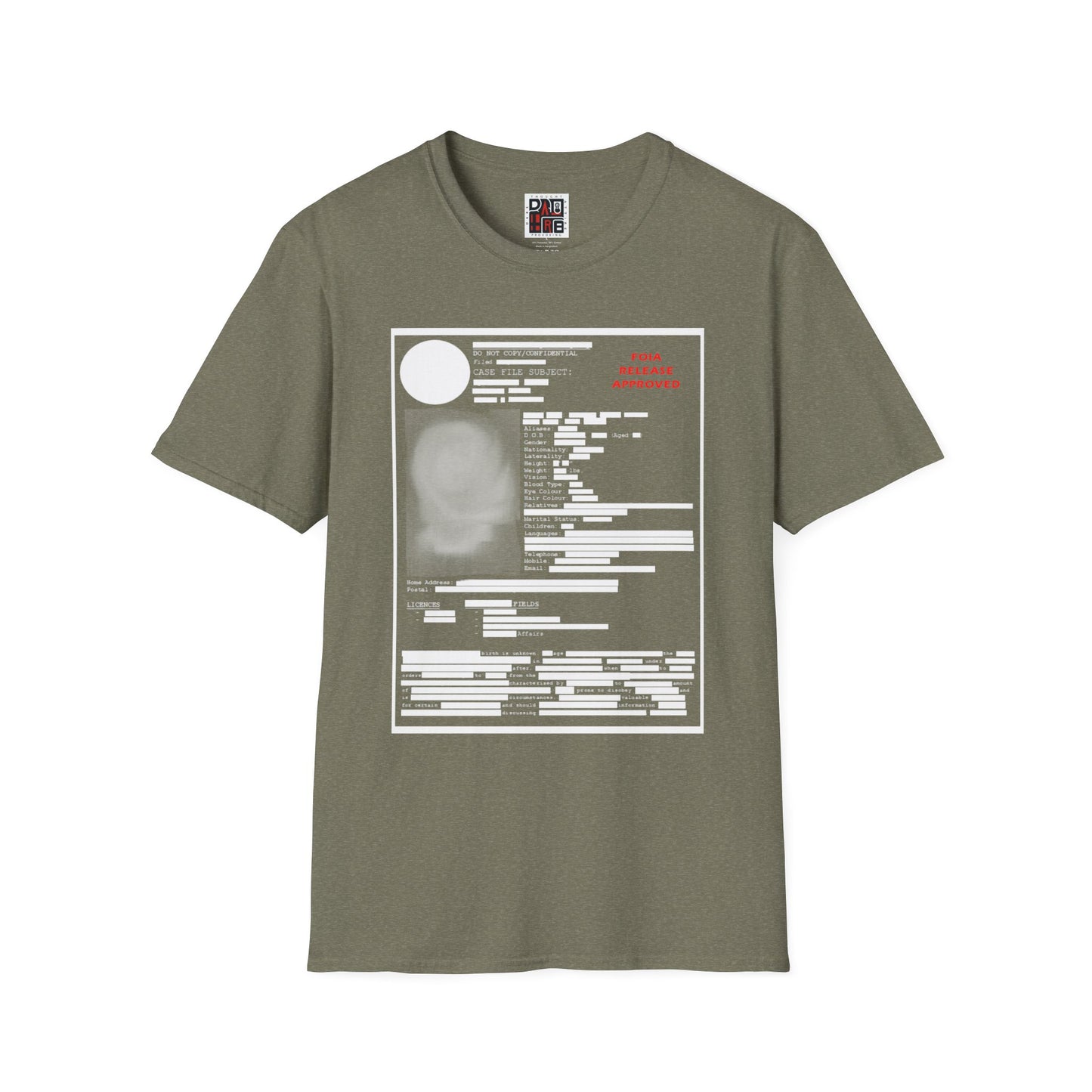 Redacted Government Profile Unisex T-Shirt