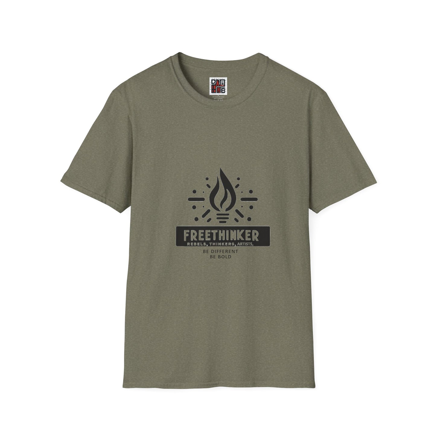Bold Freethinkers and Rebels with Torch Design Unisex Softstyle T-Shirt