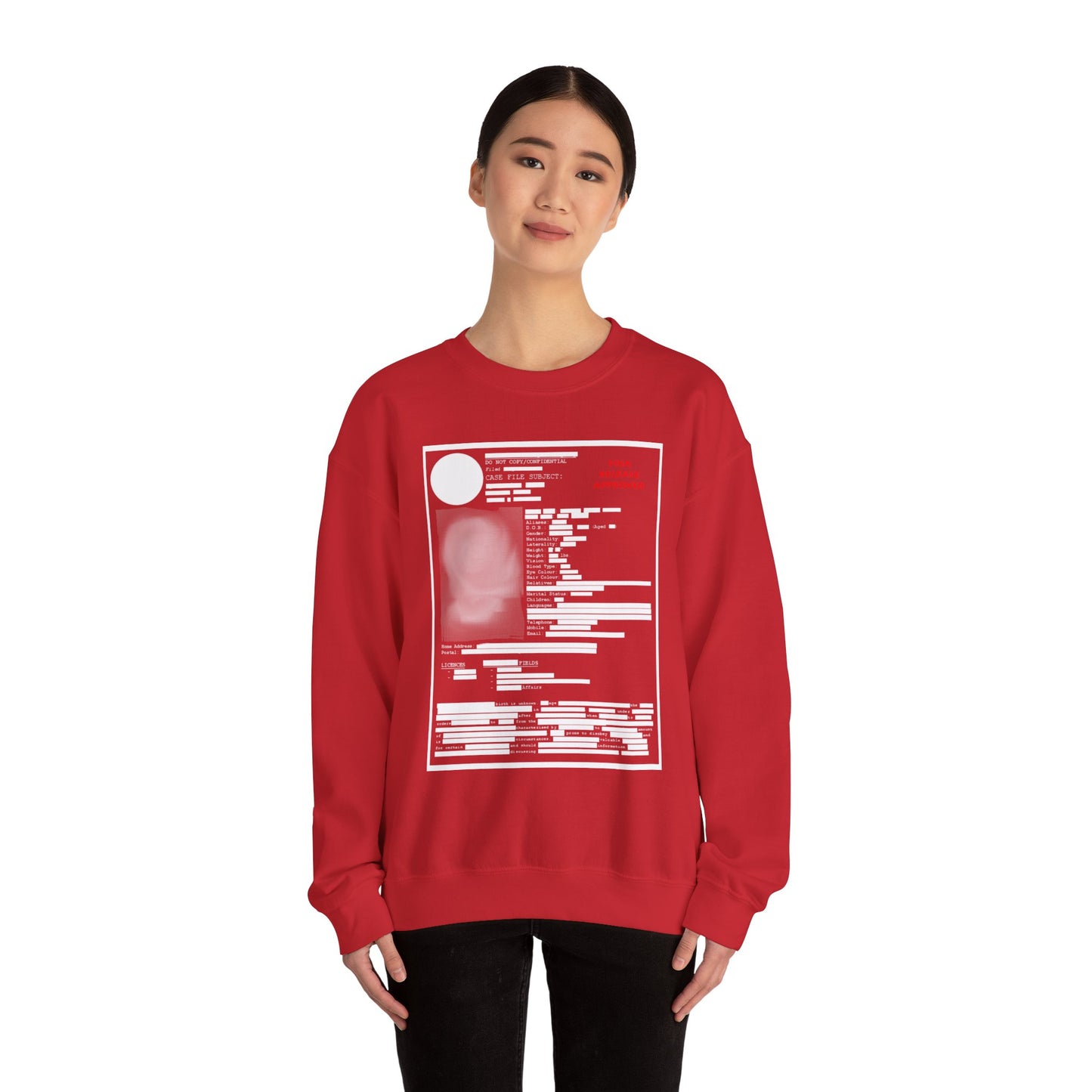 Redacted Government Profile Unisex Sweatshirt