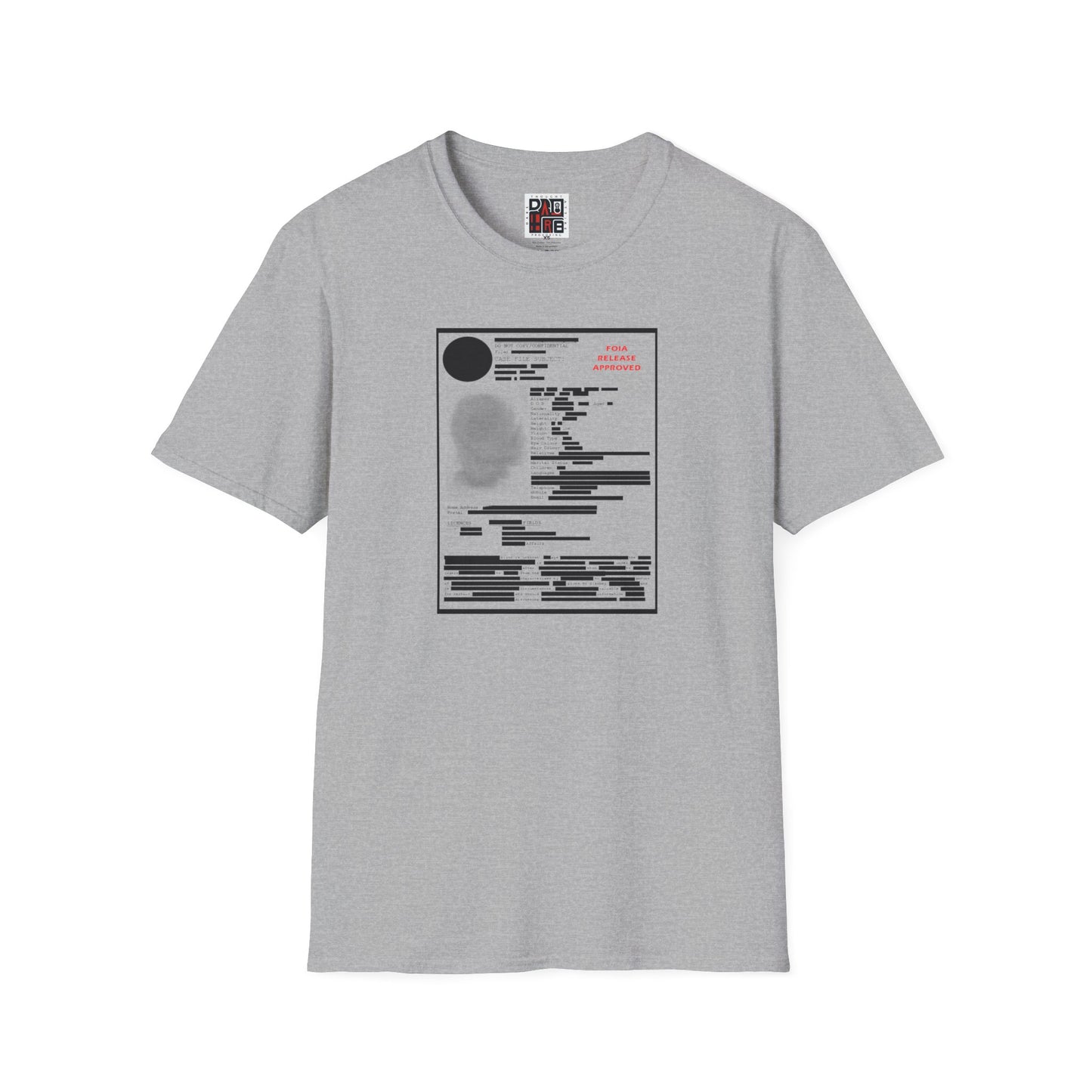 Redacted Government Profile Unisex T-Shirt