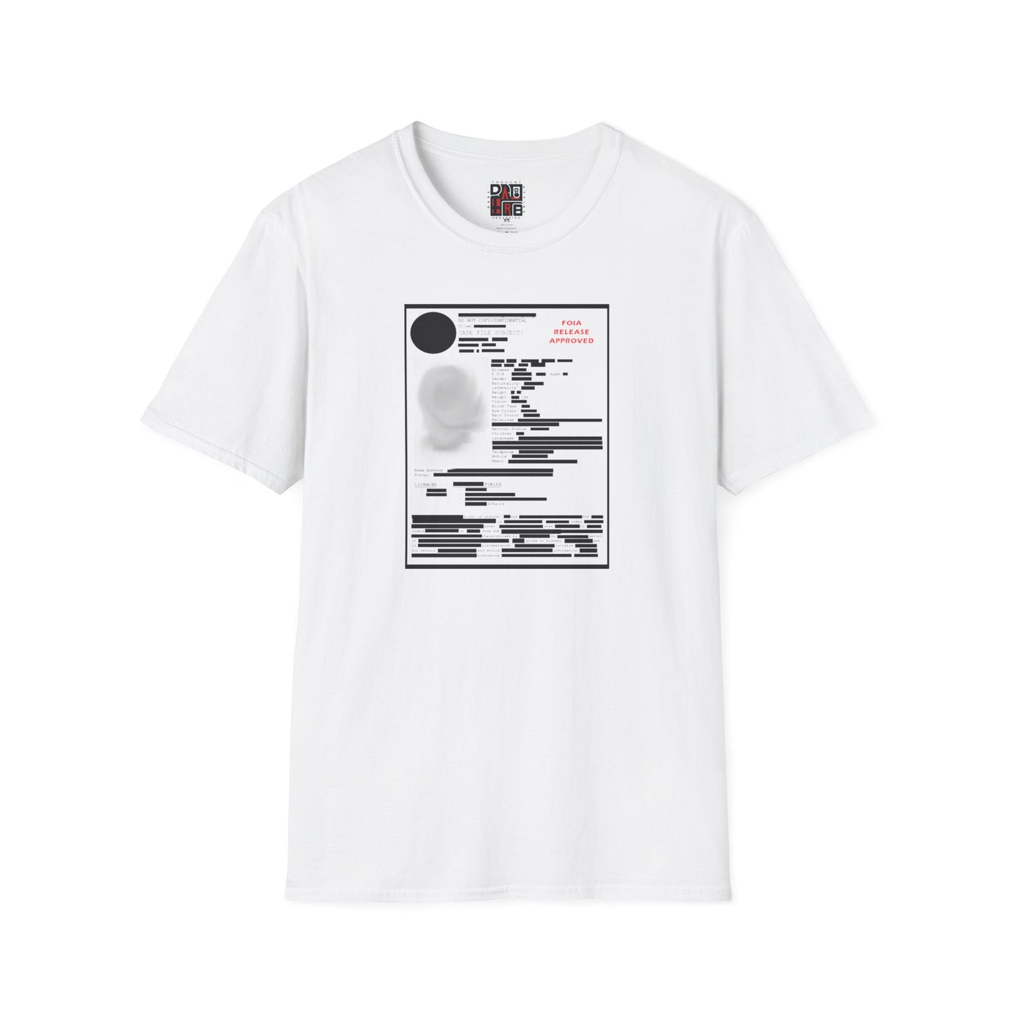 Redacted Government Profile Unisex T-Shirt
