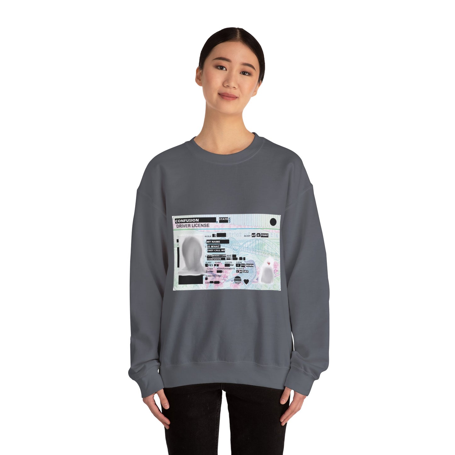 Funny Government ID Card Redacted Unisex Sweatshirt