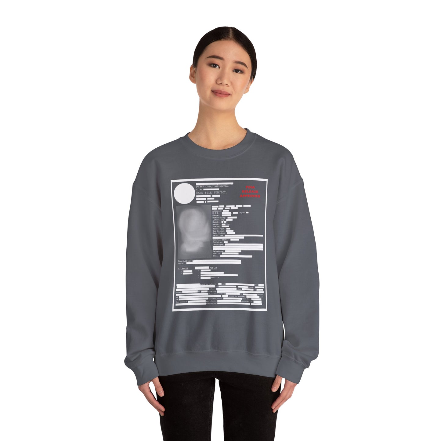Redacted Government Profile Unisex Sweatshirt
