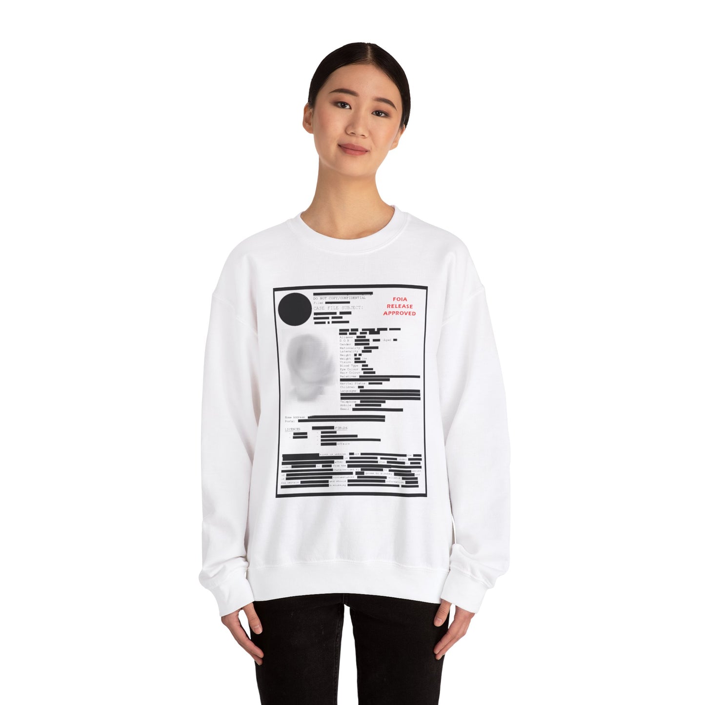 Redacted Government Profile Unisex Sweatshirt