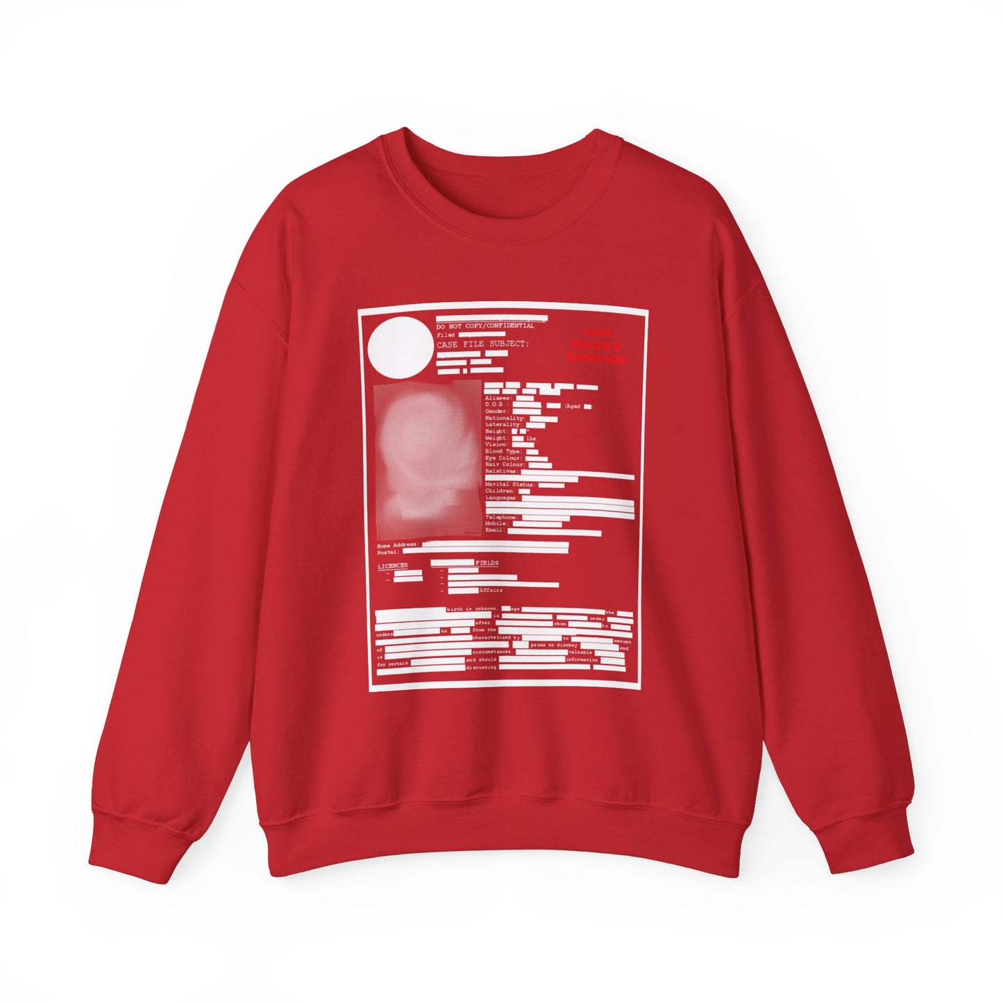 Redacted Government Profile Unisex Sweatshirt
