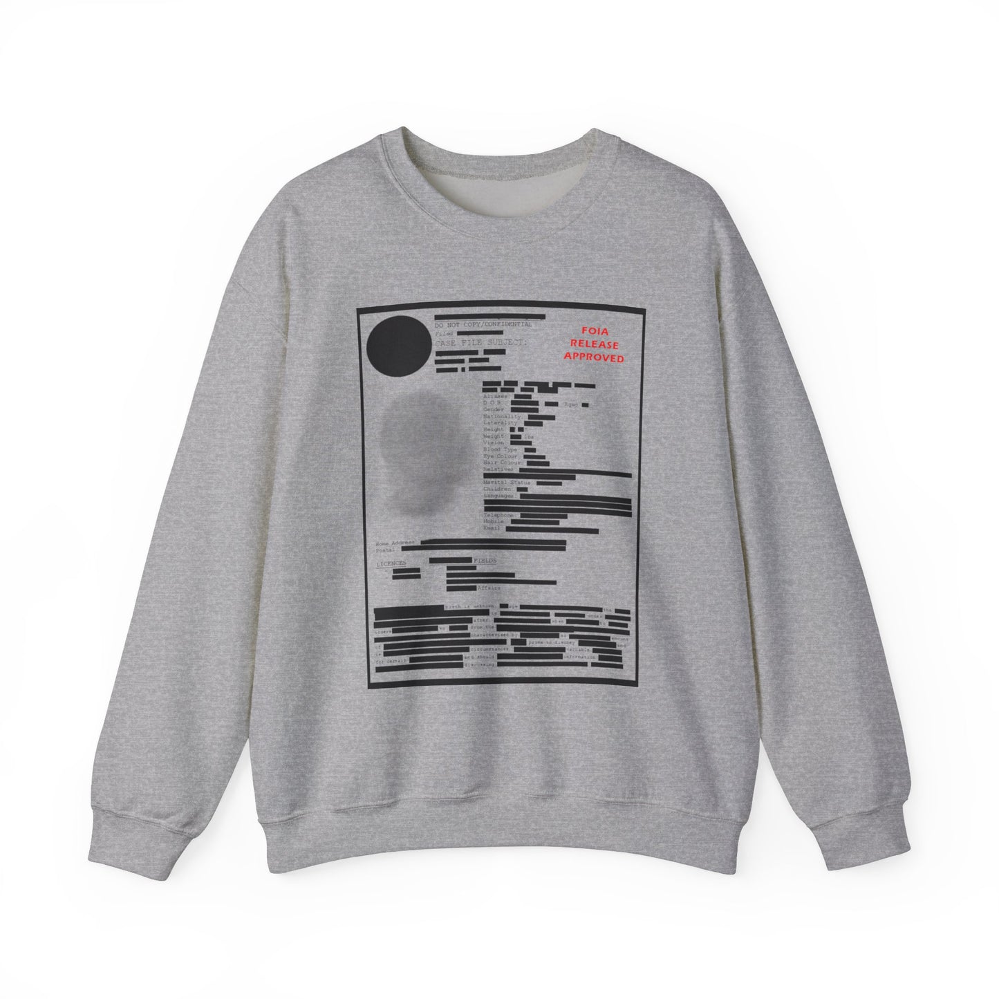 Redacted Government Profile Unisex Sweatshirt