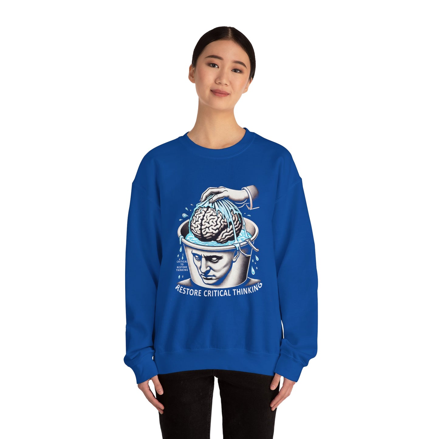 Restore Critical Thinking Crewneck Sweatshirt