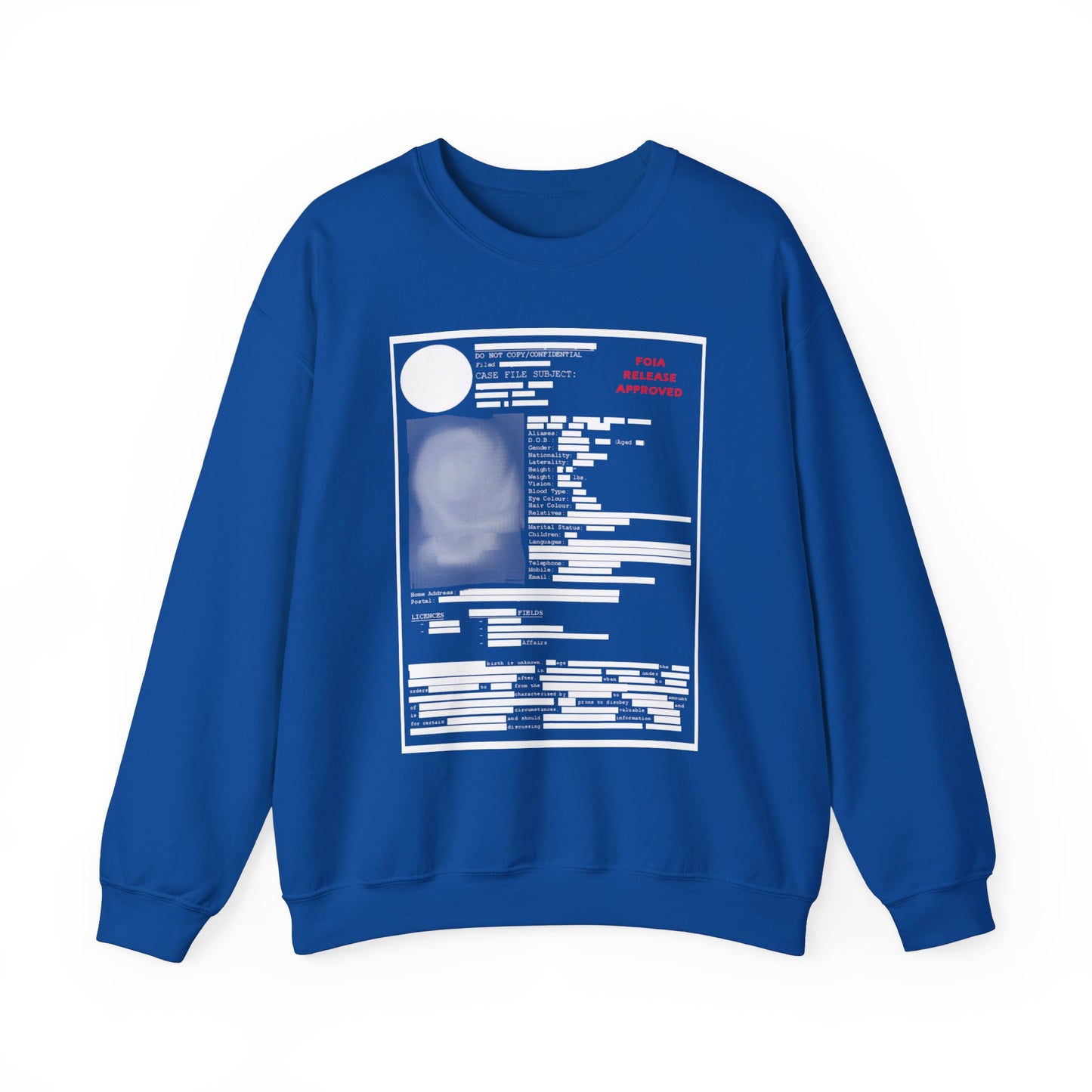 Redacted Government Profile Unisex Sweatshirt