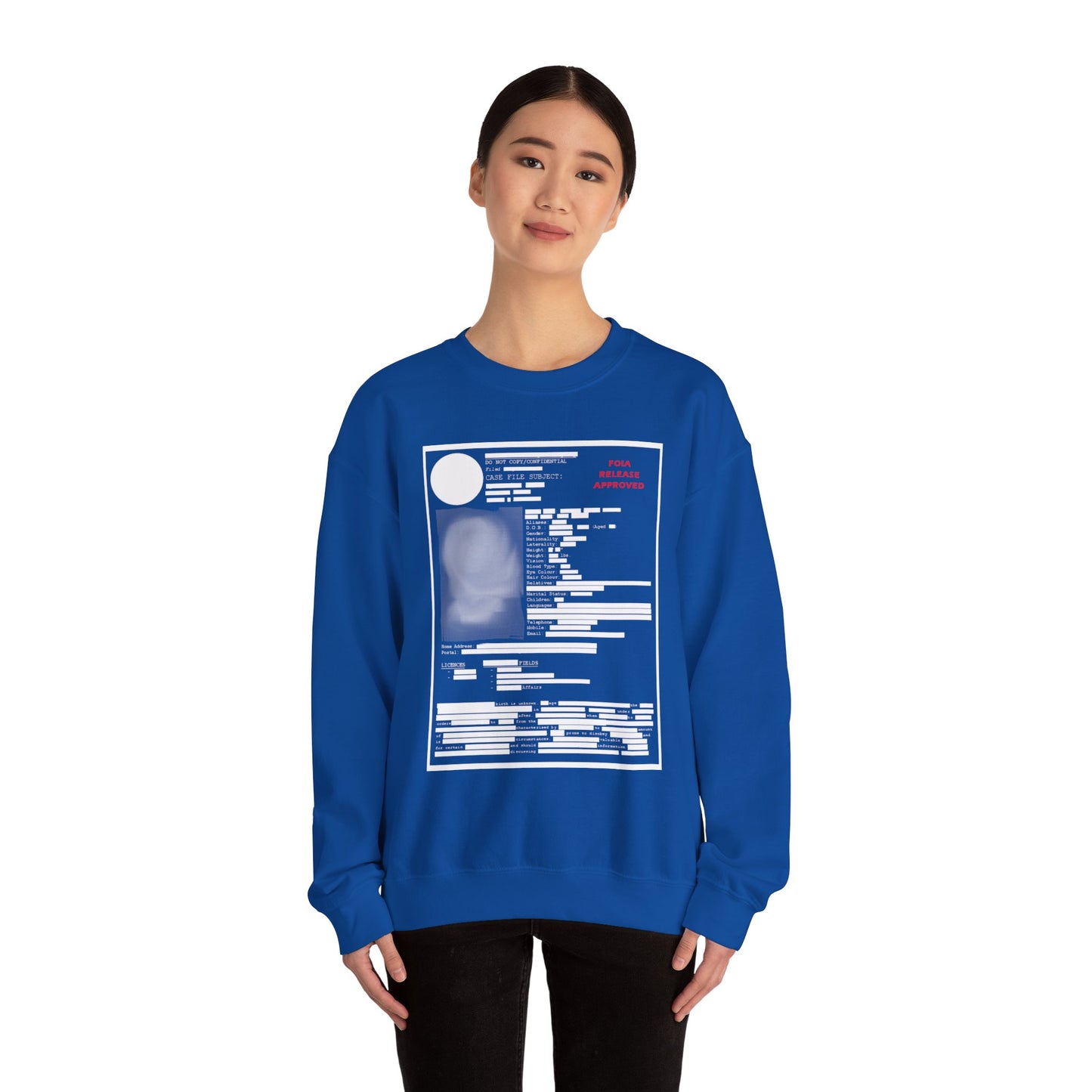Redacted Government Profile Unisex Sweatshirt