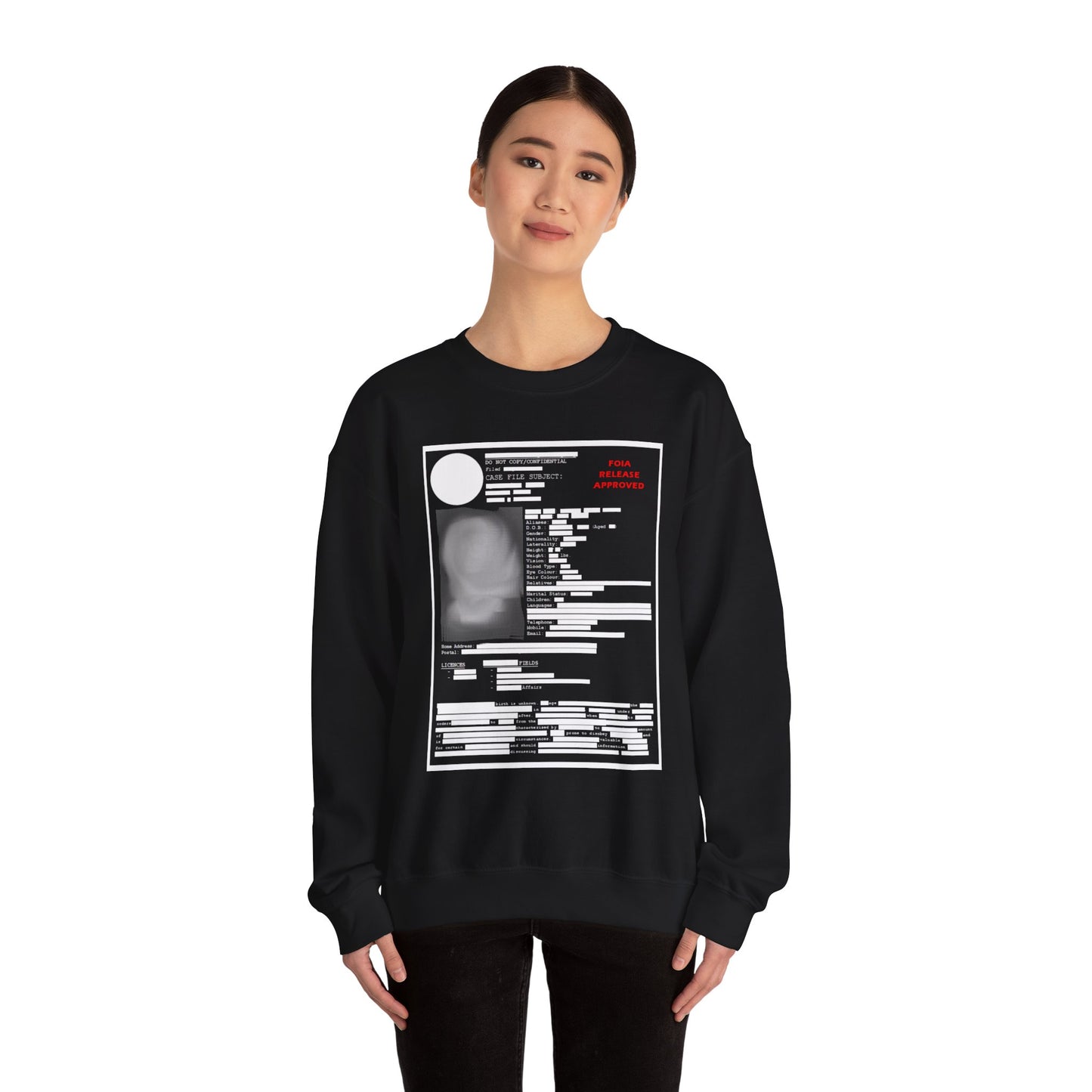 Redacted Government Profile Unisex Sweatshirt