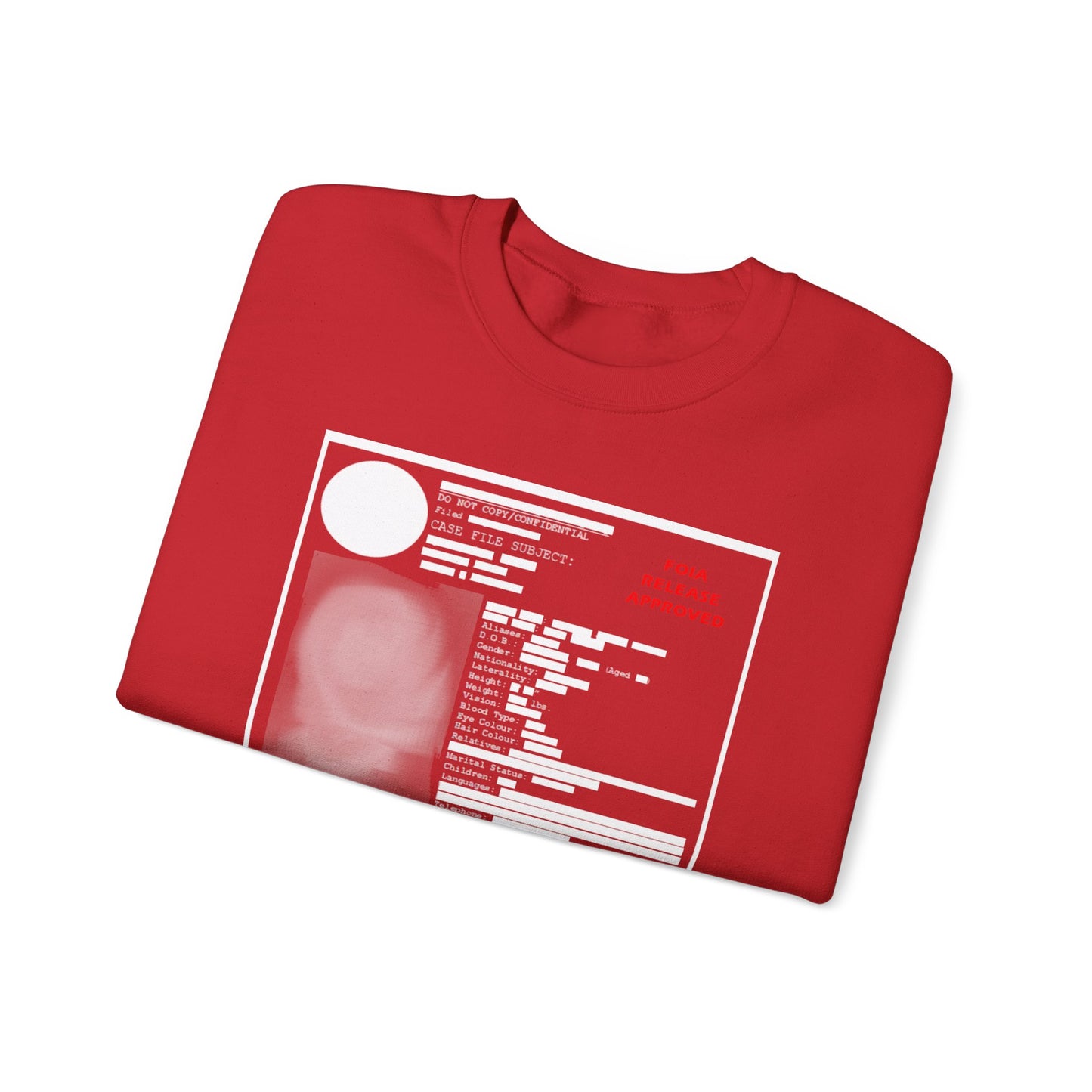 Redacted Government Profile Unisex Sweatshirt