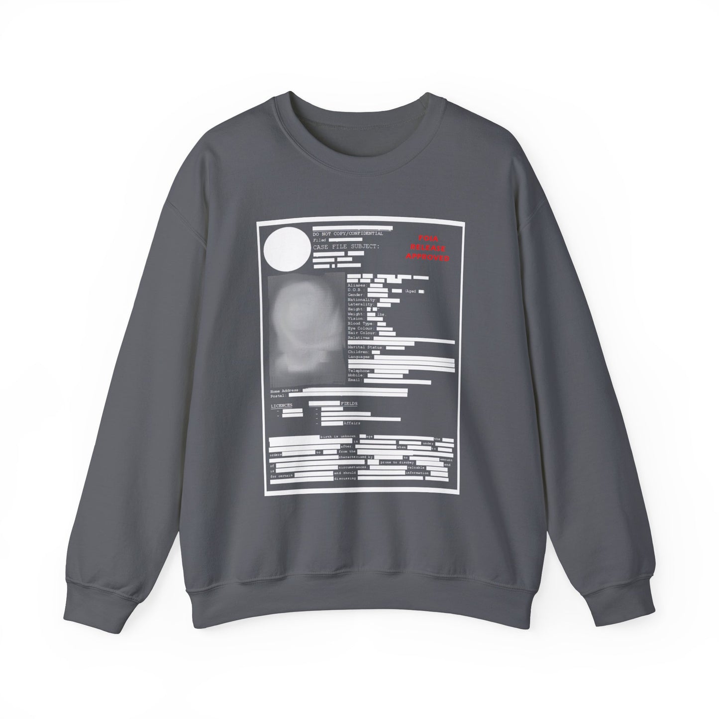 Redacted Government Profile Unisex Sweatshirt