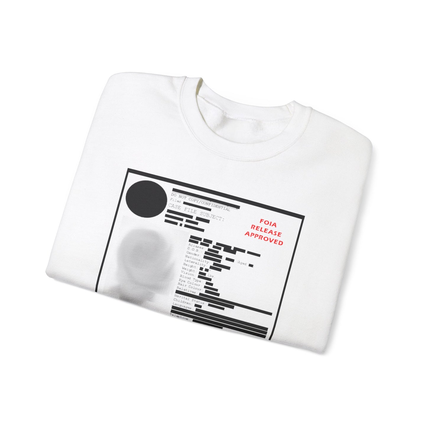 Redacted Government Profile Unisex Sweatshirt